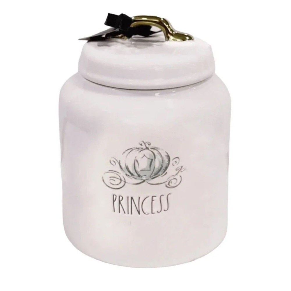 Rae Dunn Disney PRINCESS Cinderella Pumpkin Carriage Canister Cookie Jar